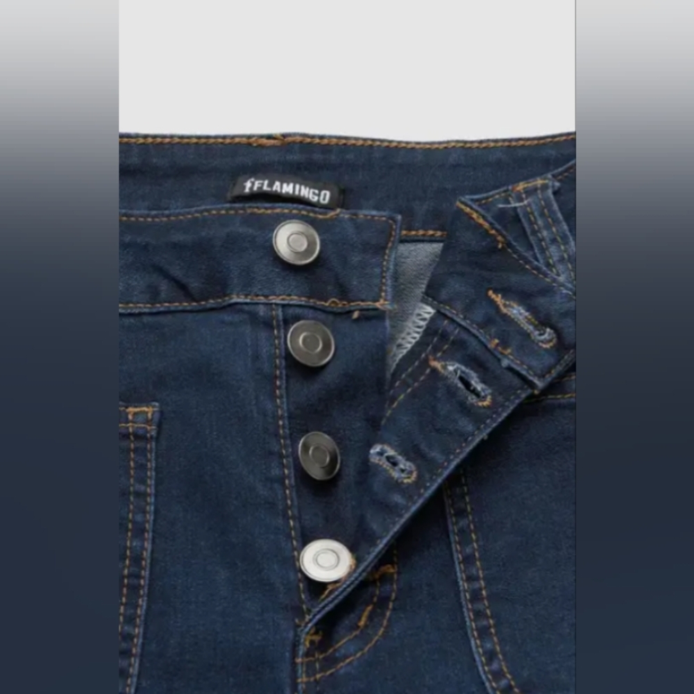 Button Up High Rise Flare Jeans - Picture 3 of 5